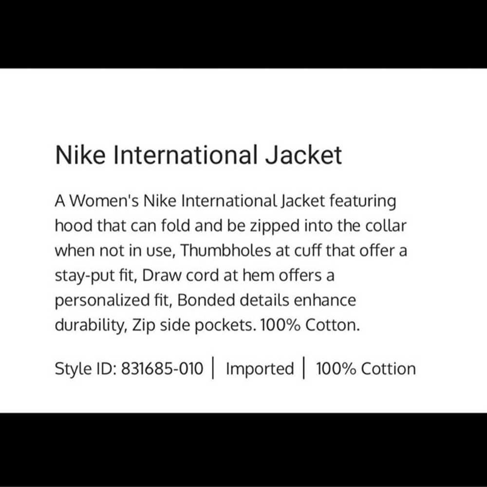 Nike International Zip-Up Windbreaker Jacket Size… - image 11