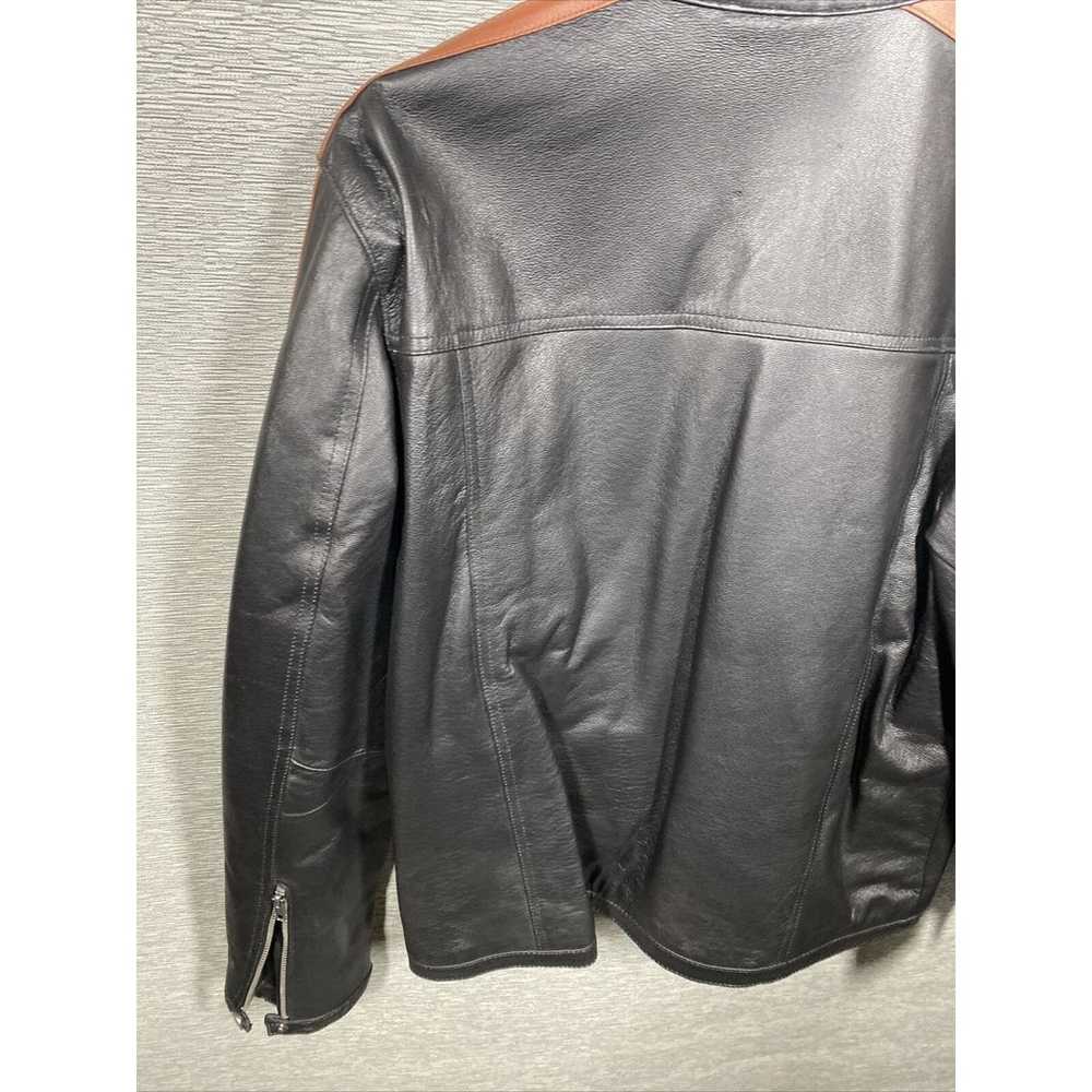 Street Legal Moto Leather Jacket With Orange/Beig… - image 10