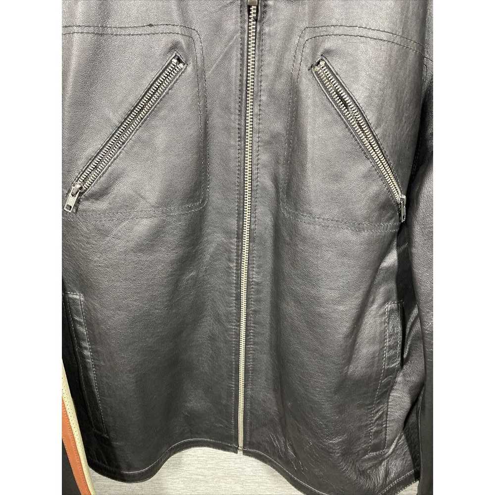 Street Legal Moto Leather Jacket With Orange/Beig… - image 3