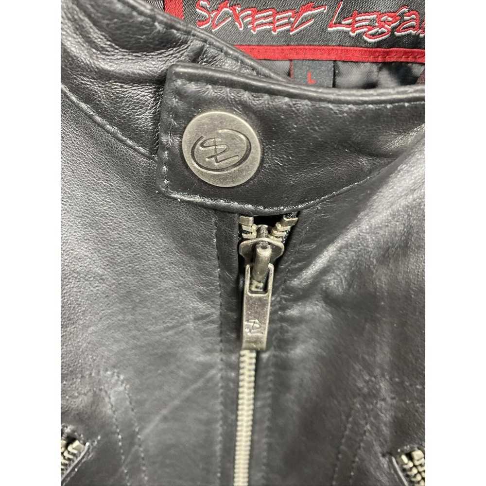 Street Legal Moto Leather Jacket With Orange/Beig… - image 6