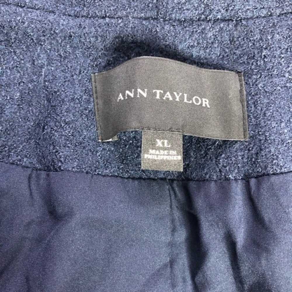 Ann Taylor Navy Blue Wool Blend Button Front Belt… - image 6