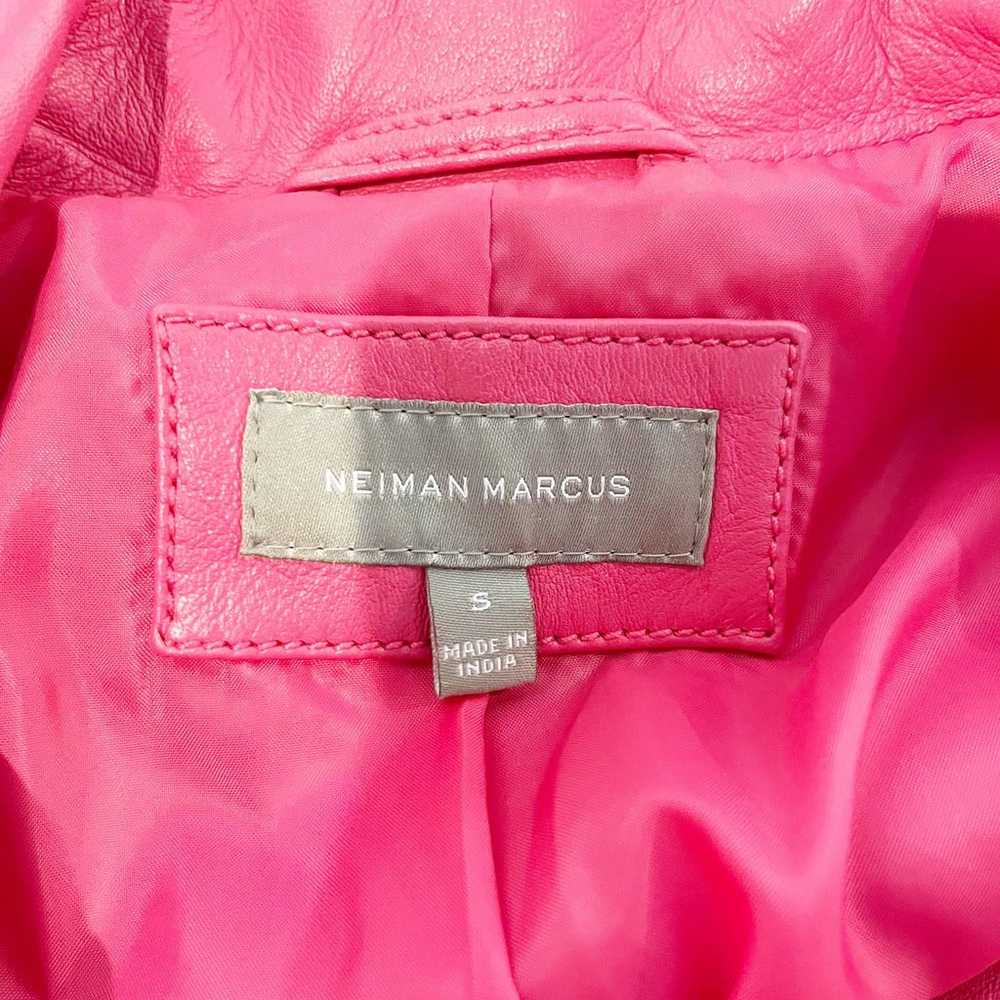Neiman Marcus 100% Leather Moto Biker Zip Up Jack… - image 2