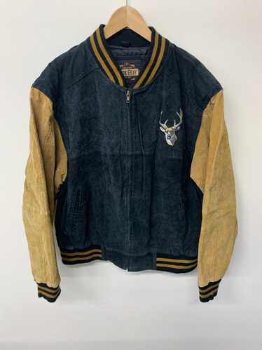 Varsity Jacket × Vintage Vintage Suede Deer Embroi