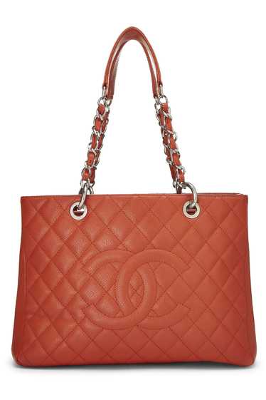 Orange Quilted Caviar Grand Shopping Tote (GST) - image 1