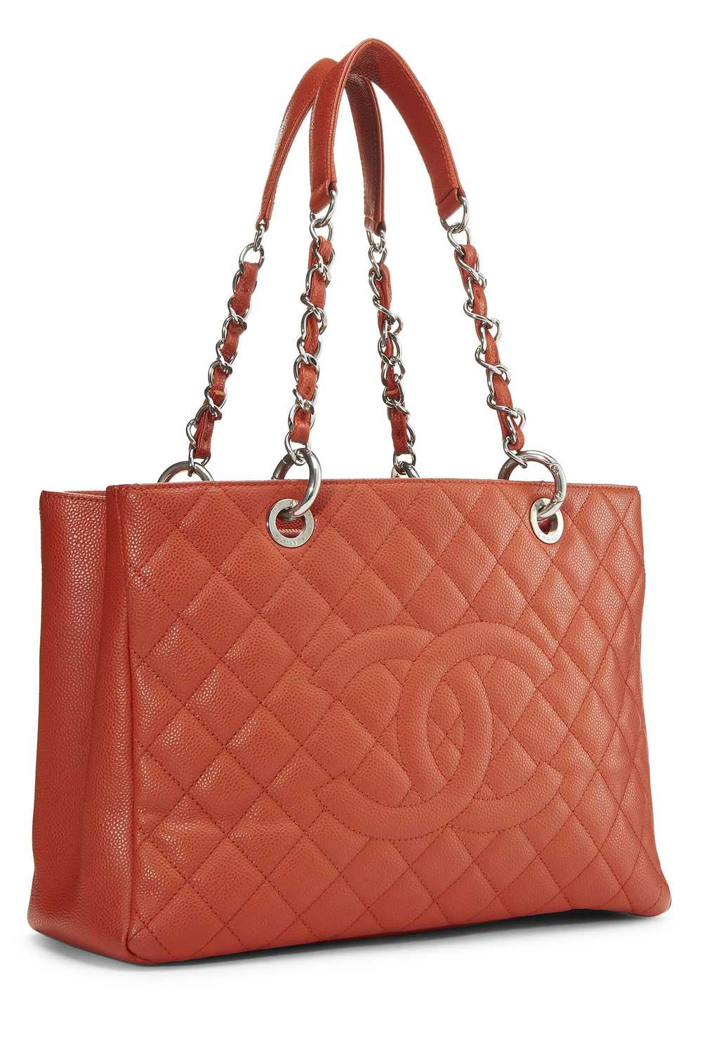 Orange Quilted Caviar Grand Shopping Tote (GST) - image 2