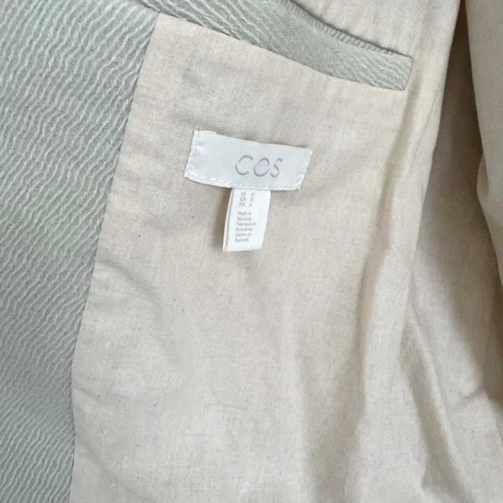 NWOT COS Wool-Linen Clasp Detail Duffle Coat in L… - image 7