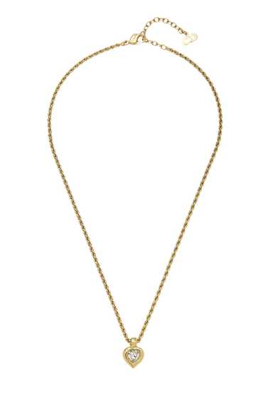 Gold & Crystal Heart Necklace