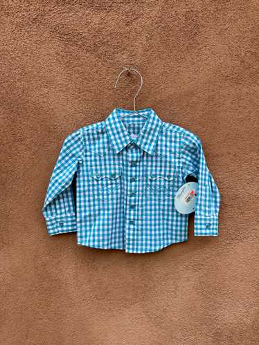 Blue Check Kids Western Shirt - image 1