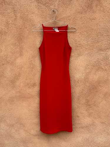 Fitted 90's Red Sleeveless Dress - Evolution Not R
