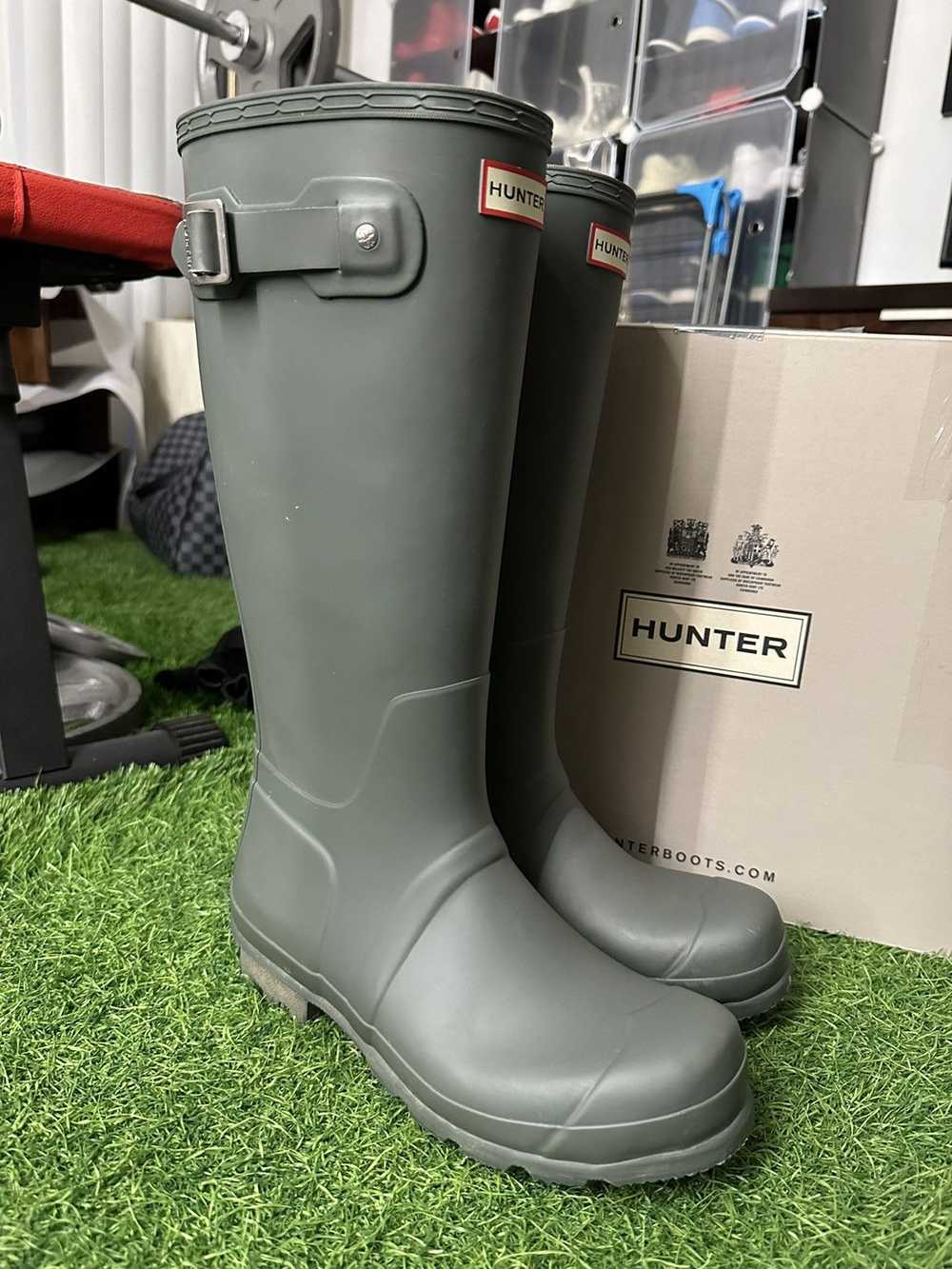 Hunter Original Tall Hunter Rubber Boots, Grey - image 3