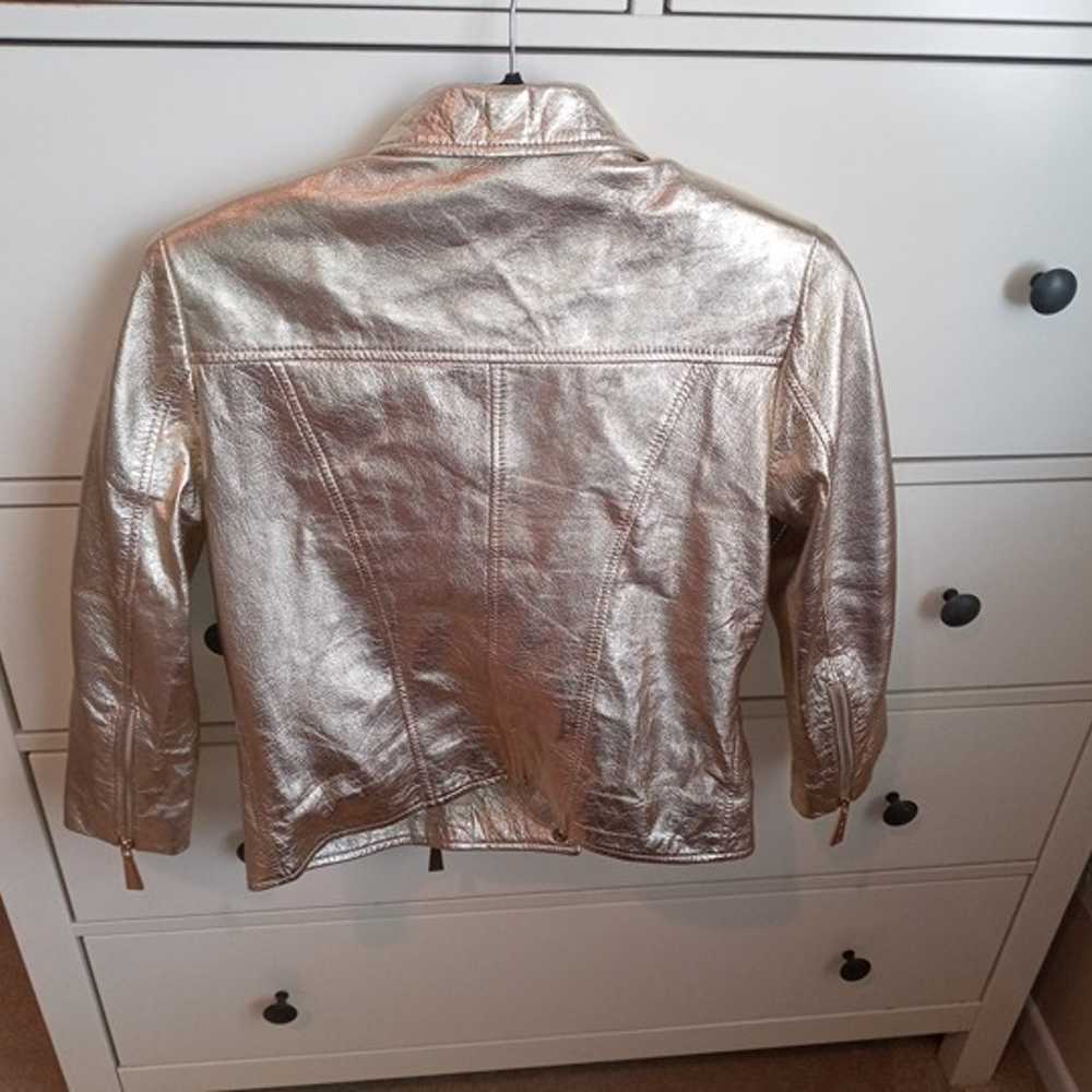 Flavio Castellani Leather Jacket Size Medium - image 3