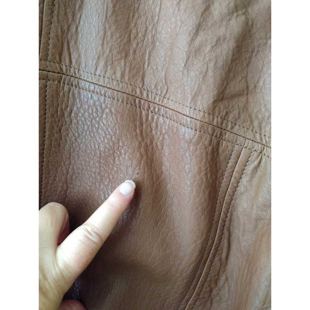 80s vintage soft leather dolman batwing leather f… - image 9