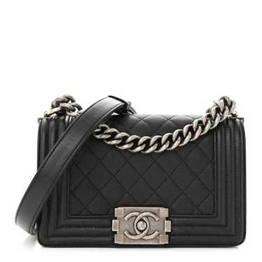CHANEL Caviar Quilted Small Boy Flap Black