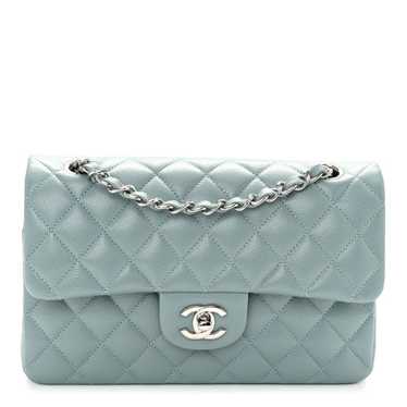 CHANEL Caviar Quilted Small Double Flap Blue