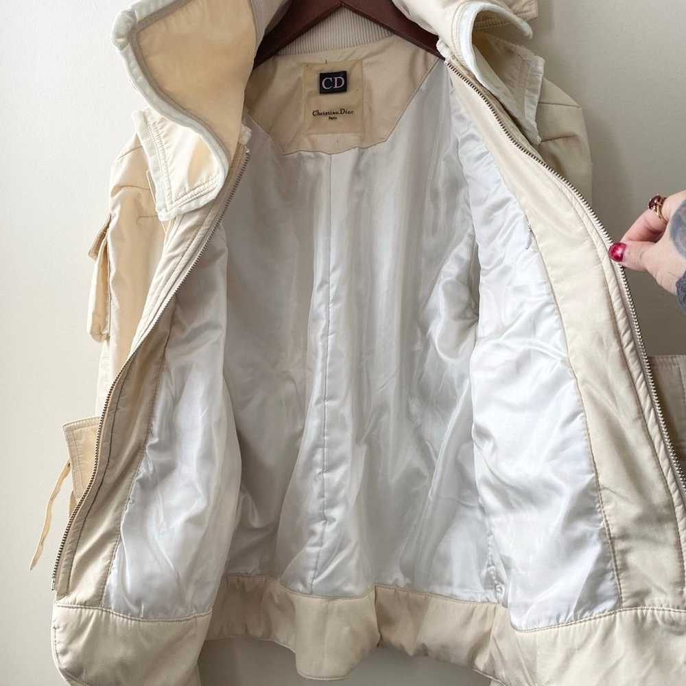 Christian Dior Beige hooded Jacket Size US 8 - image 12