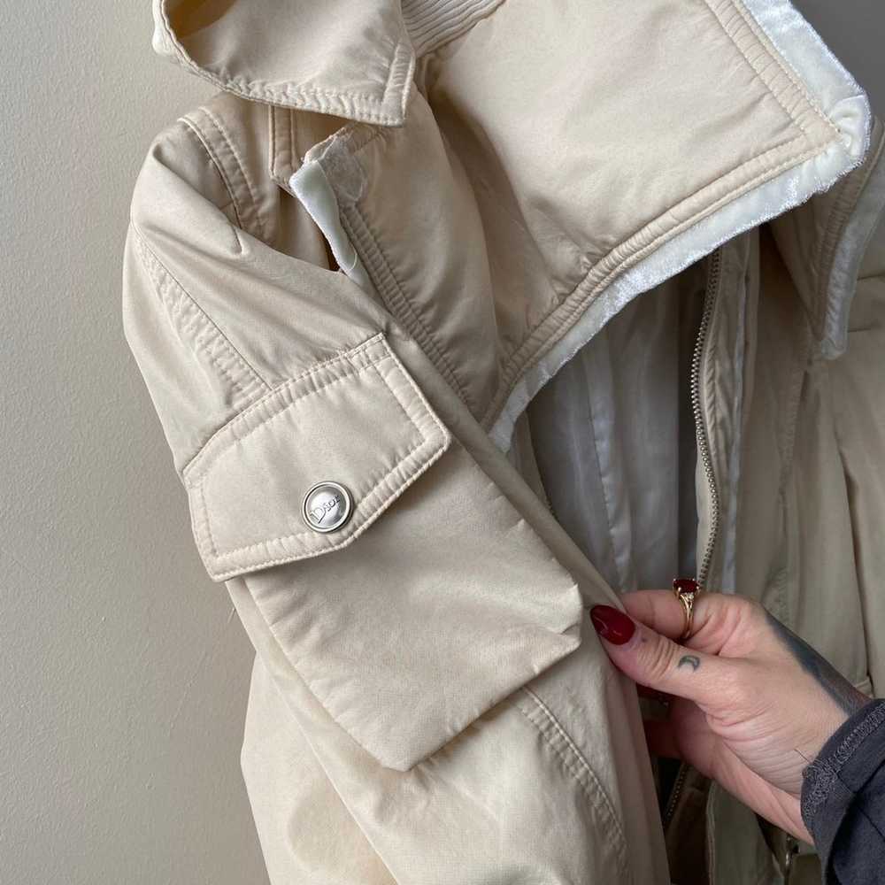 Christian Dior Beige hooded Jacket Size US 8 - image 6