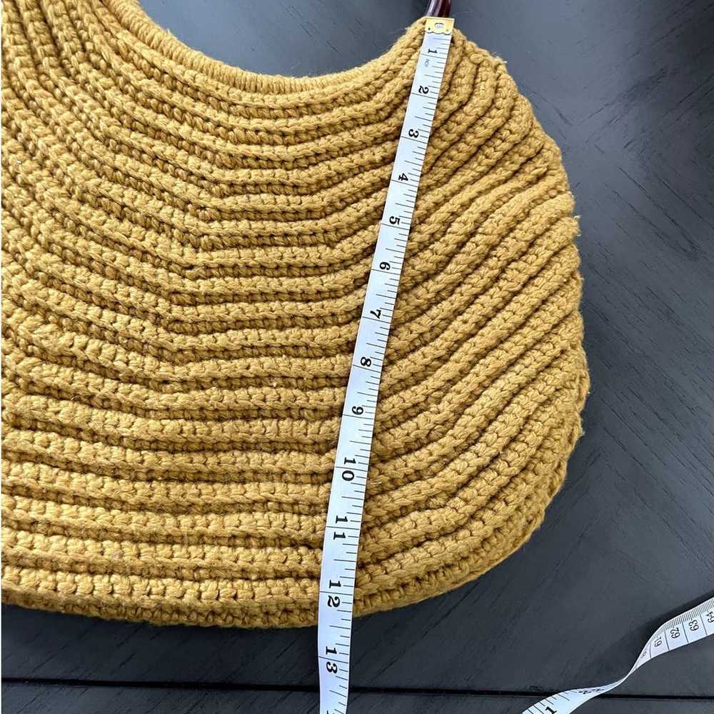 Vintage Crochet Knit Circle Handle Shoulder Bag P… - image 8