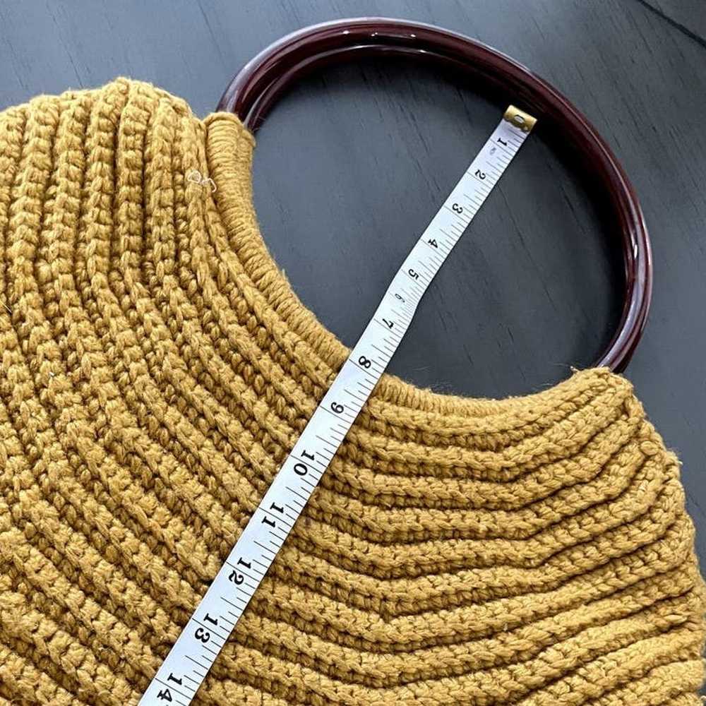 Vintage Crochet Knit Circle Handle Shoulder Bag P… - image 9