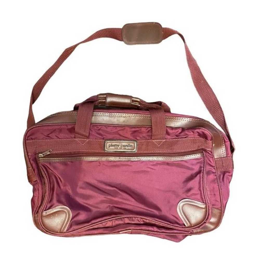 Vintage Pierre Cardin burgundy travel bag Unisex - image 12