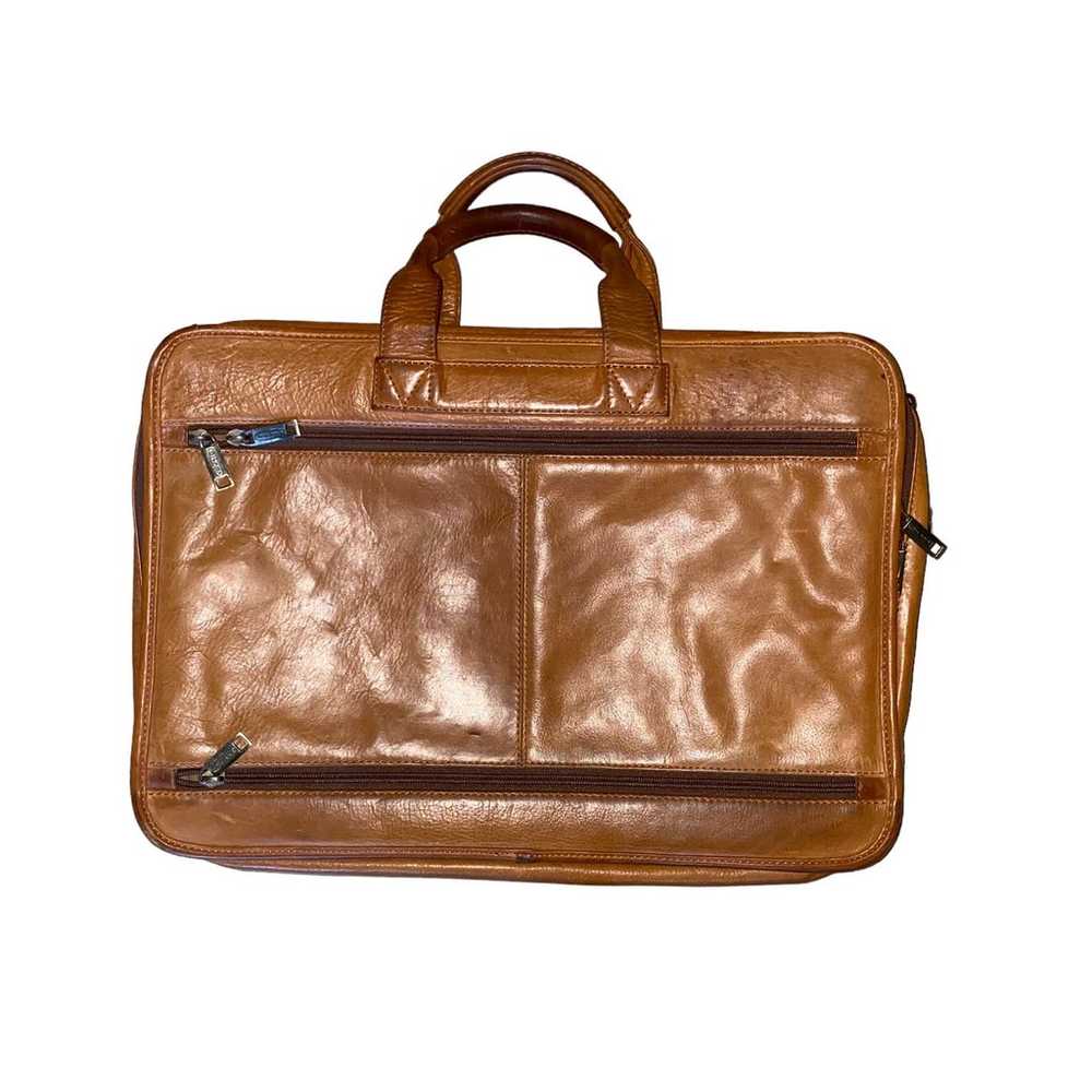 Dilana Dorado Vintage Leather Top Handle Briefcas… - image 2