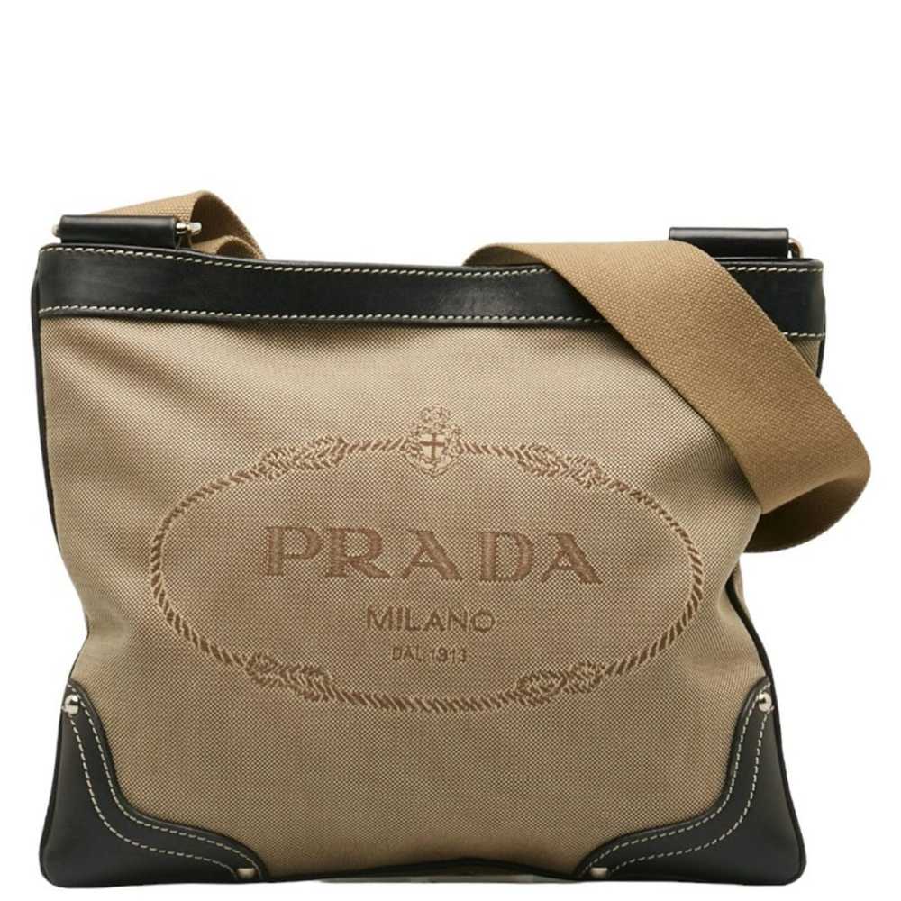 Prada PRADA Jacquard Shoulder Bag BT0537 Beige Bl… - image 1