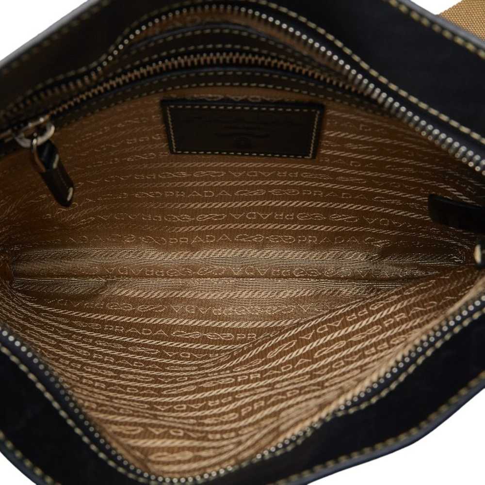Prada PRADA Jacquard Shoulder Bag BT0537 Beige Bl… - image 5