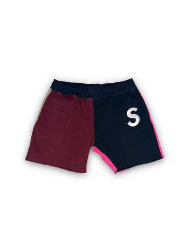 Supreme Supreme S logo color block shorts