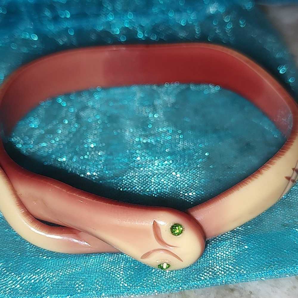 Bakelite Art Deco Snake Bangle - Vintage - Small - image 1