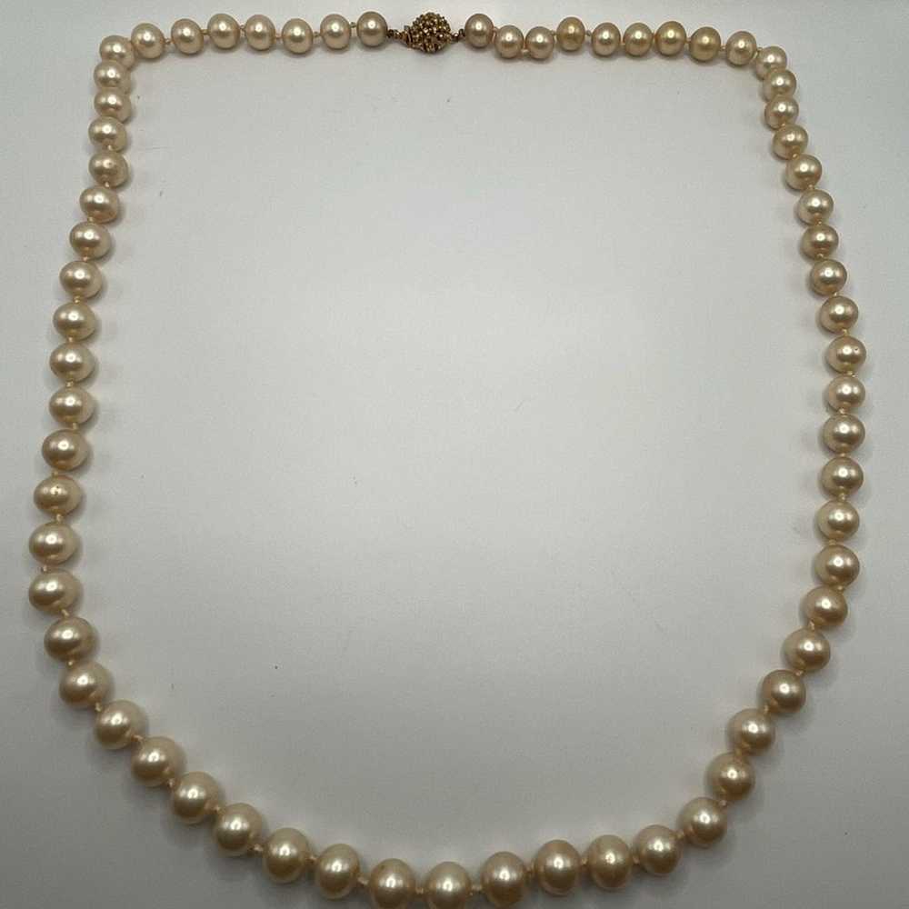 Vintage Ciner faux pearl necklace - image 7