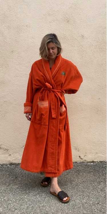 Vintage Hermes Orange Bathrobe