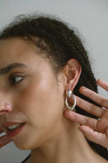 Vintage Articulated Teardrop Doorknocker Earrings