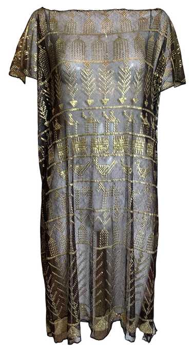1920s Assuit Dress with Hand Hammered Brass