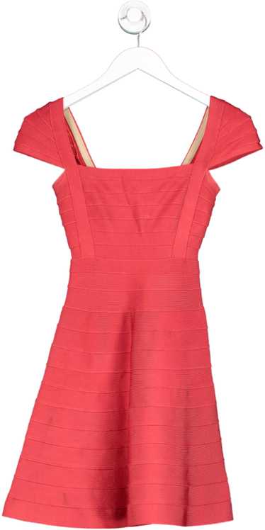 Herve Leger Red Jude Bandage Dress UK XXS