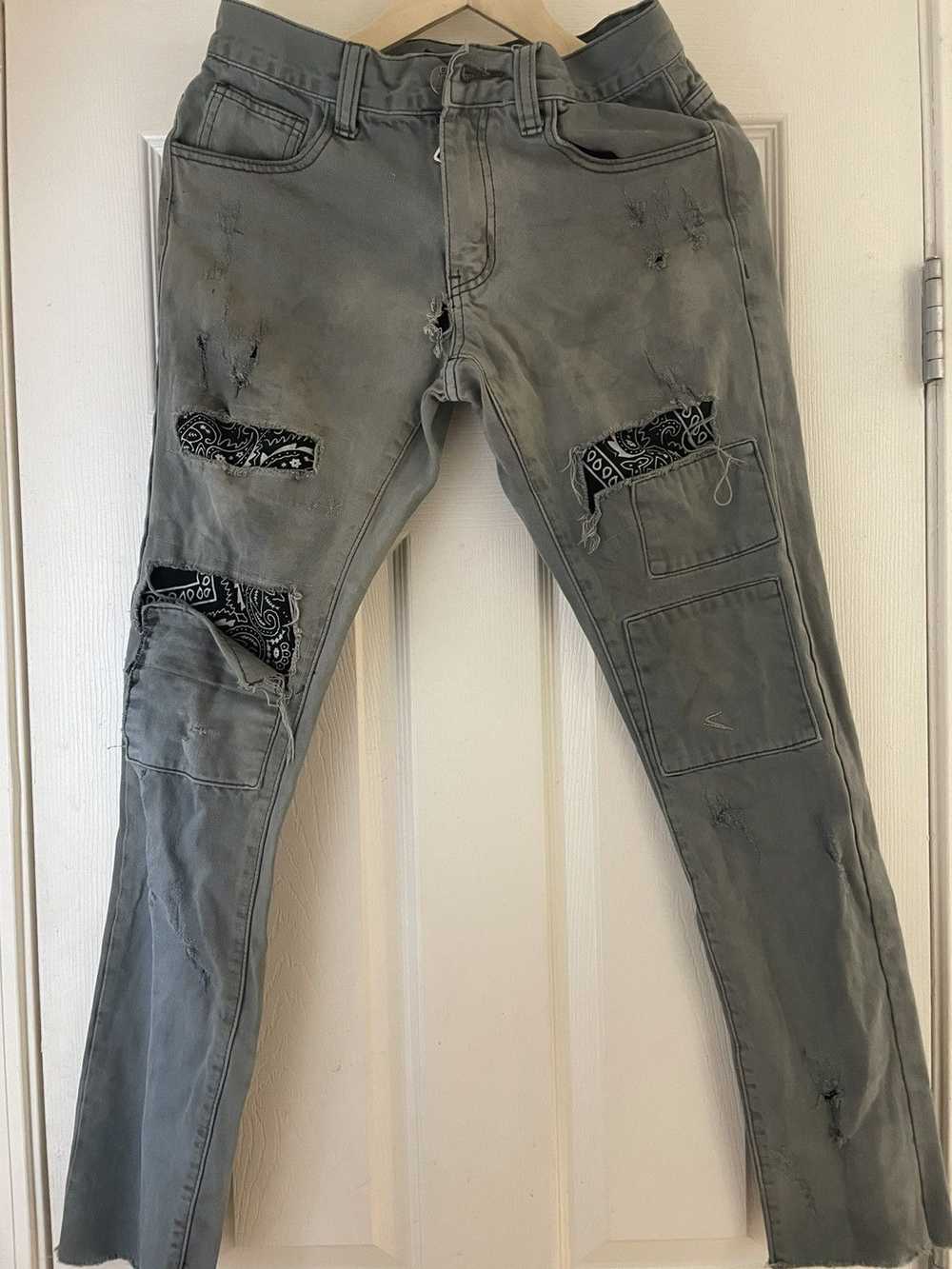 Embellish Distressed Bandana denim - image 1