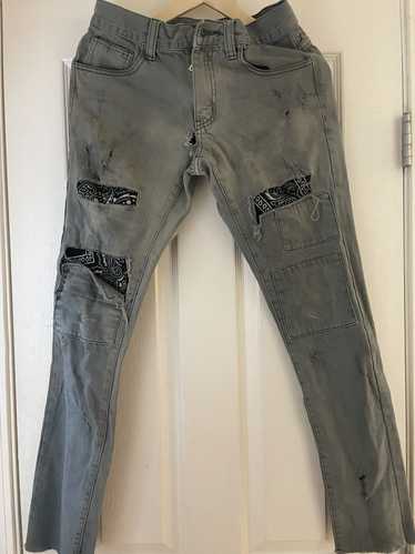 Embellish Distressed Bandana denim