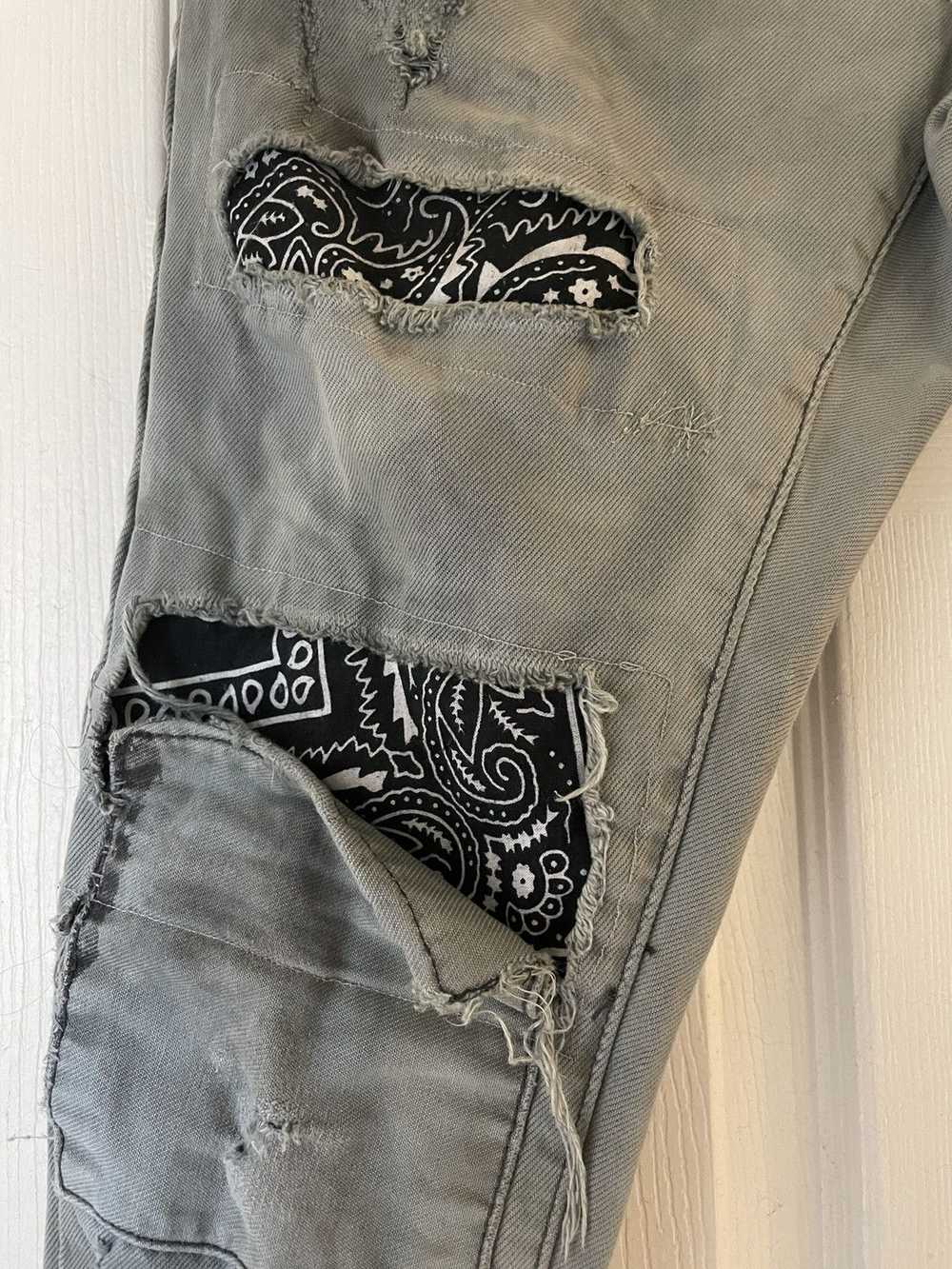 Embellish Distressed Bandana denim - image 2