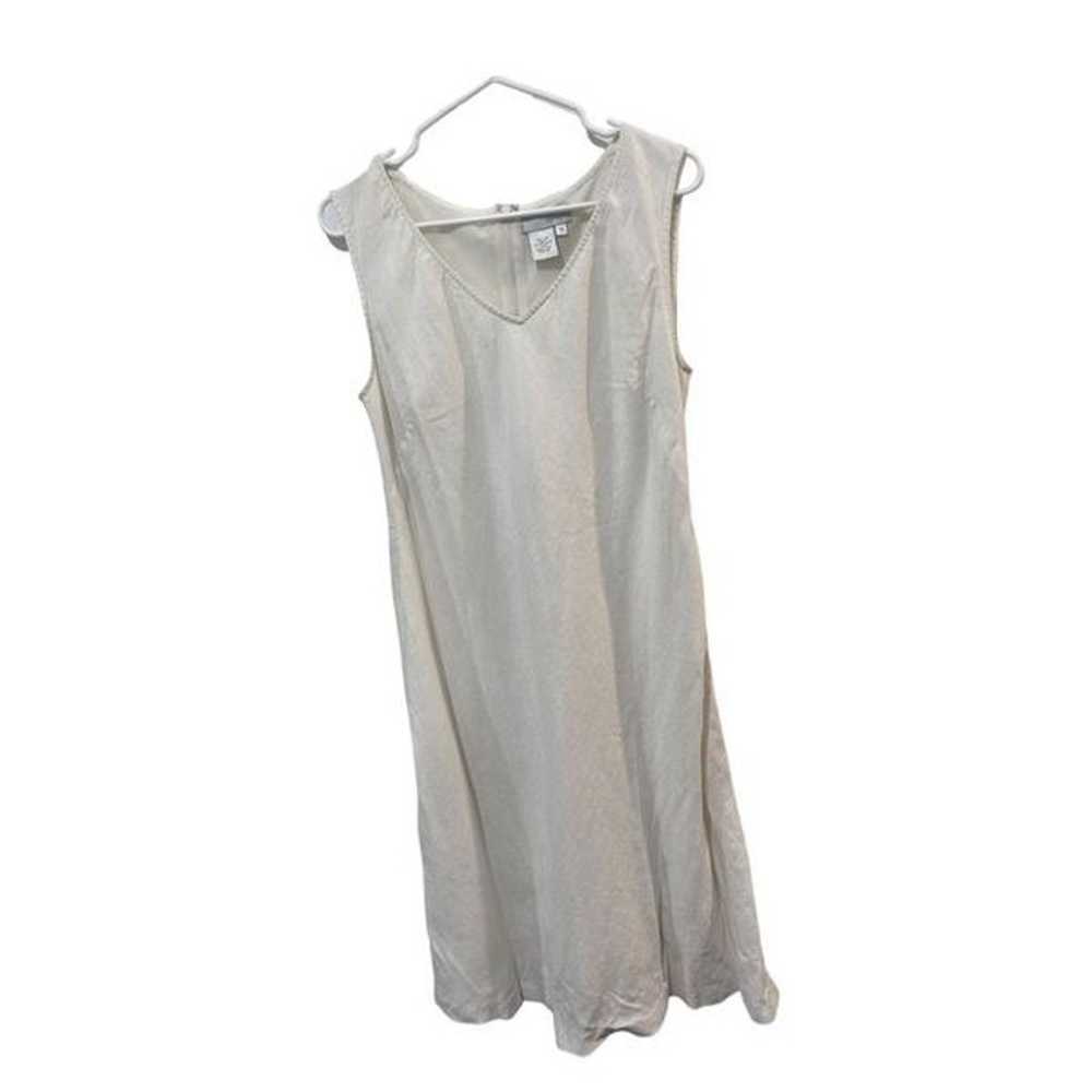 Vintage Spiegel White Linen Sleeveless Mini Dress… - image 2