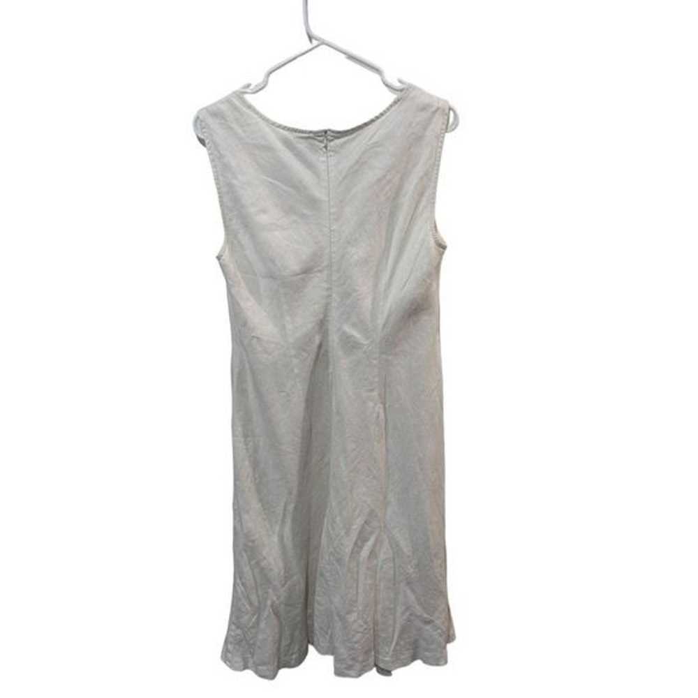 Vintage Spiegel White Linen Sleeveless Mini Dress… - image 3