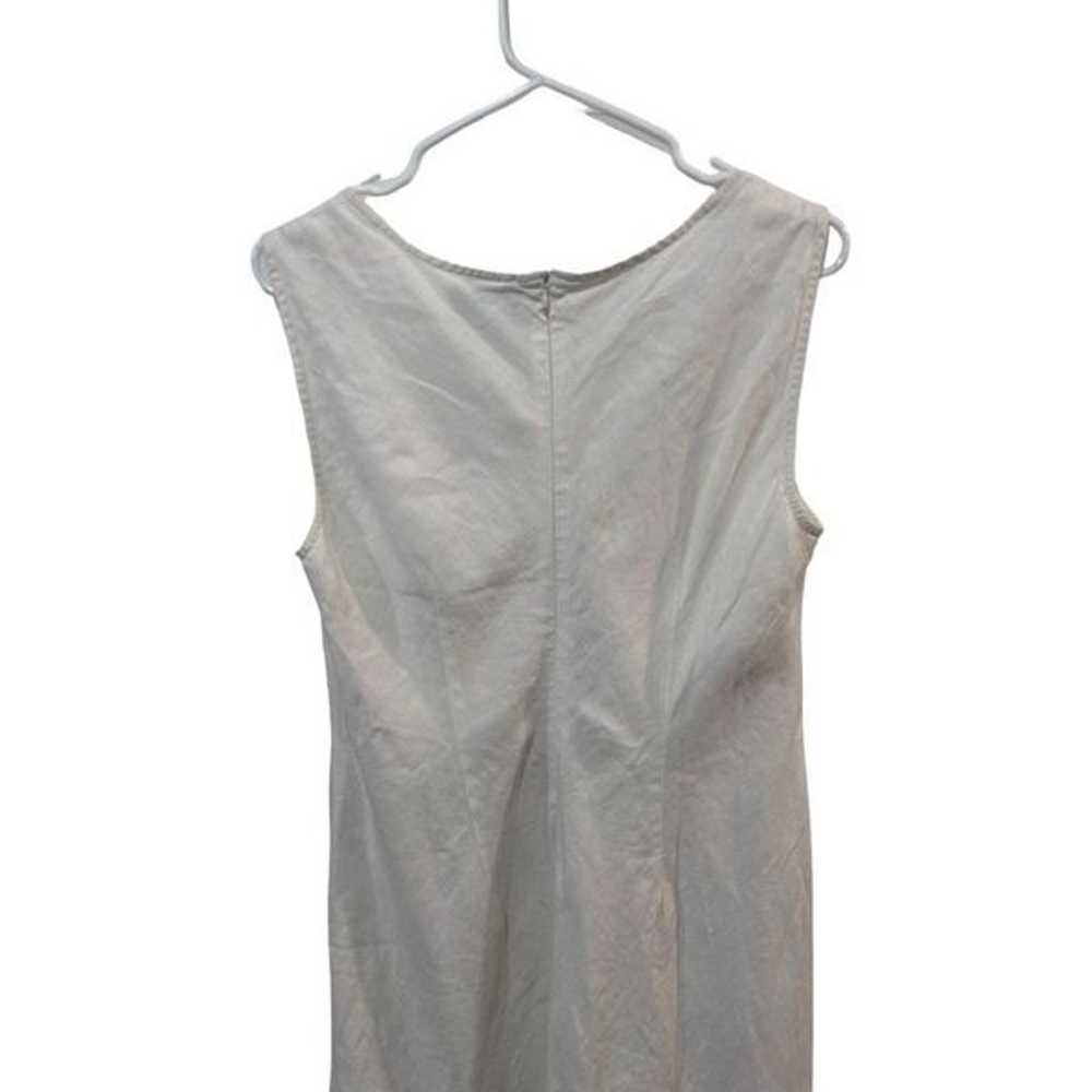 Vintage Spiegel White Linen Sleeveless Mini Dress… - image 4