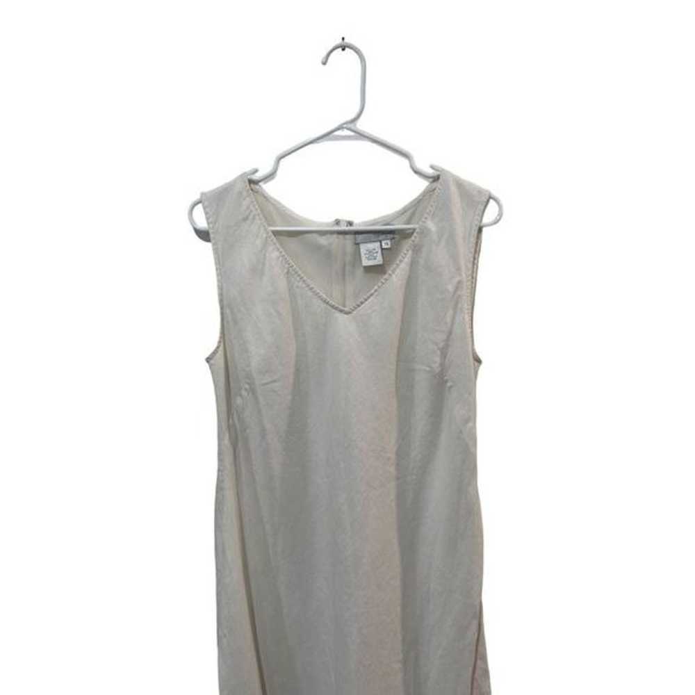 Vintage Spiegel White Linen Sleeveless Mini Dress… - image 5