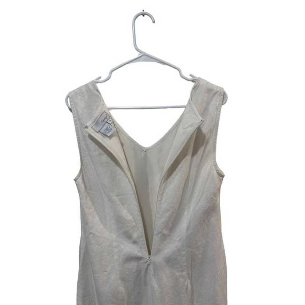 Vintage Spiegel White Linen Sleeveless Mini Dress… - image 7