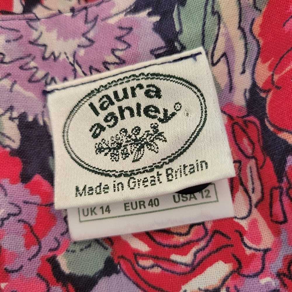 Vintage Laura Ashley 12 Pink Floral Cottagecore P… - image 3