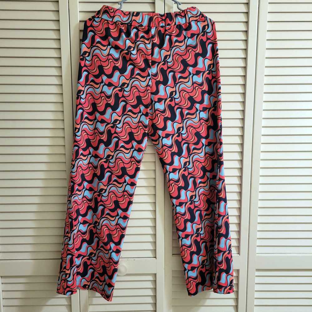 Designer Katherine Way Resort Pants Wavy Coral Pi… - image 3