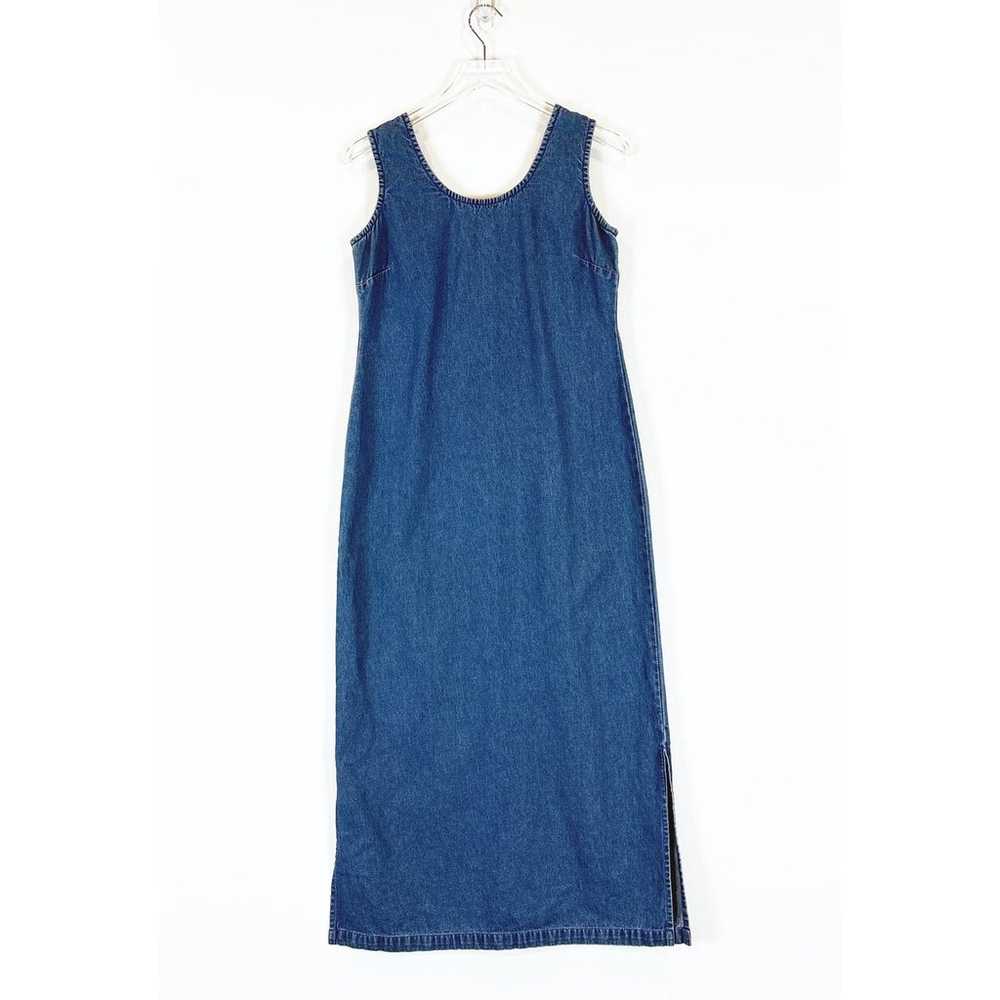 Vinatage 90s Donna Ricco Denim Maxi Dress Size 6 … - image 1