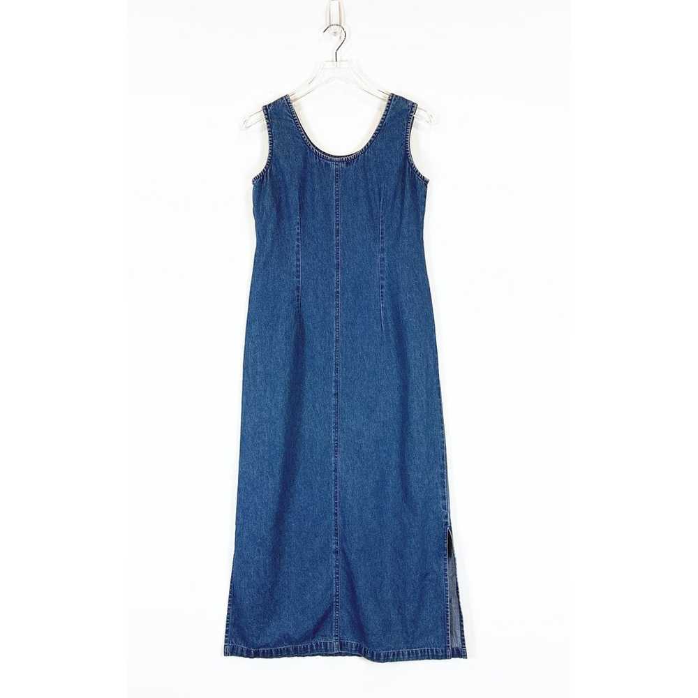 Vinatage 90s Donna Ricco Denim Maxi Dress Size 6 … - image 4