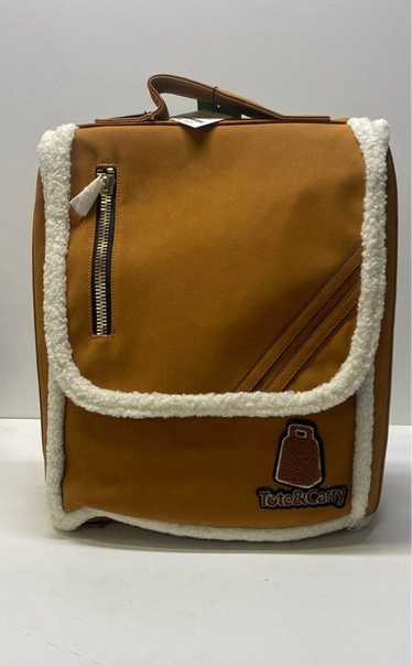 Tote&Carry Brown Faux Suede Backpack Bag