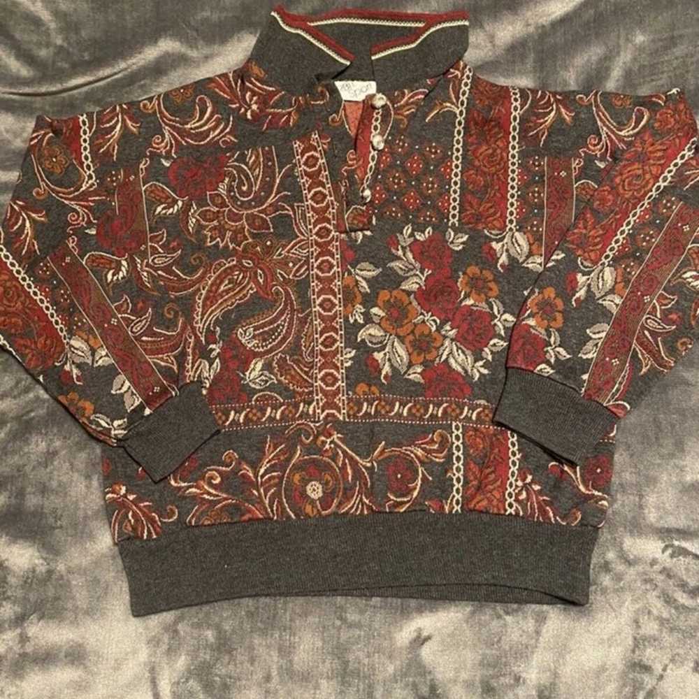 Vintage Orbit Sport Pullover Sweater Shirt Medium - image 1