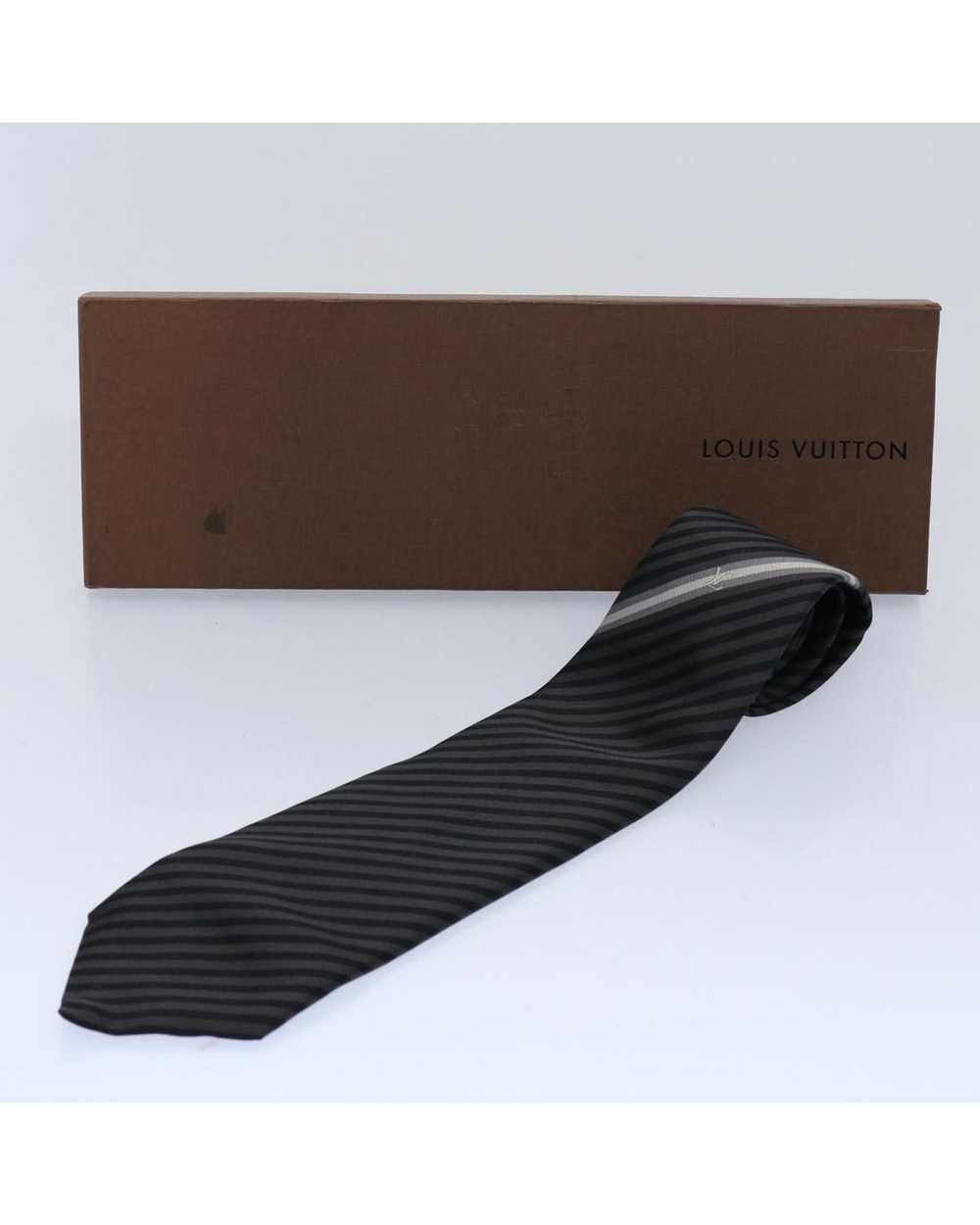 Louis Vuitton Gray/Black Silk Necktie - image 10