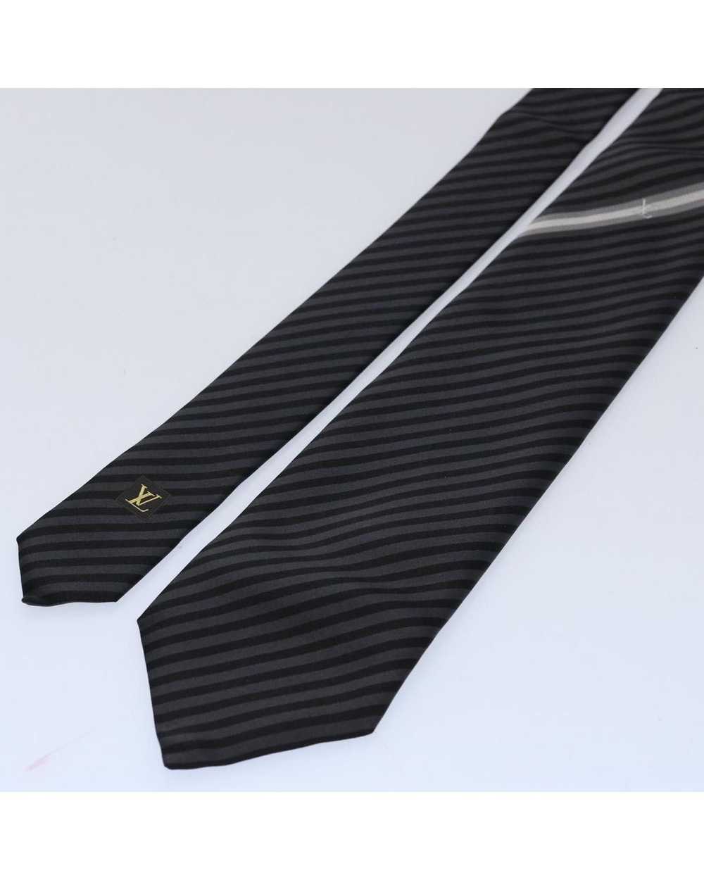 Louis Vuitton Gray/Black Silk Necktie - image 5