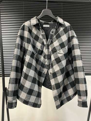 Balenciaga Balenciaga Swing Flannel Shirt Jacket - image 1